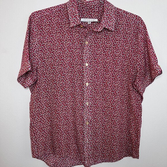 Parke & Ronen Other - Parke & Ronen Red Apples S/S Buttoned Down Shirt - Sz. L